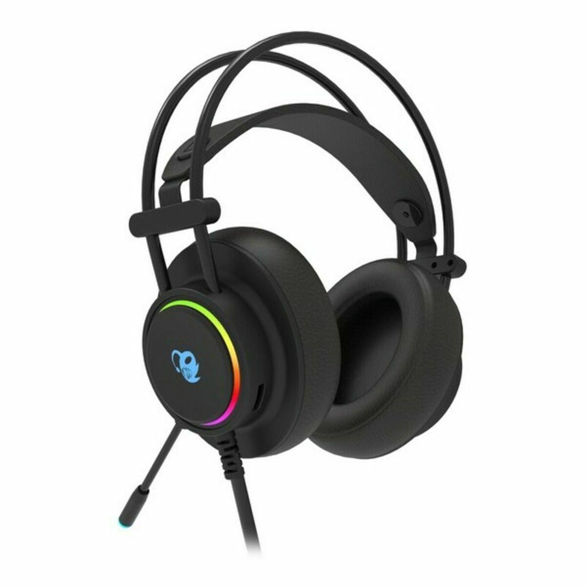 Auriculares con Micrófono CoolBox DeepLighting Negro