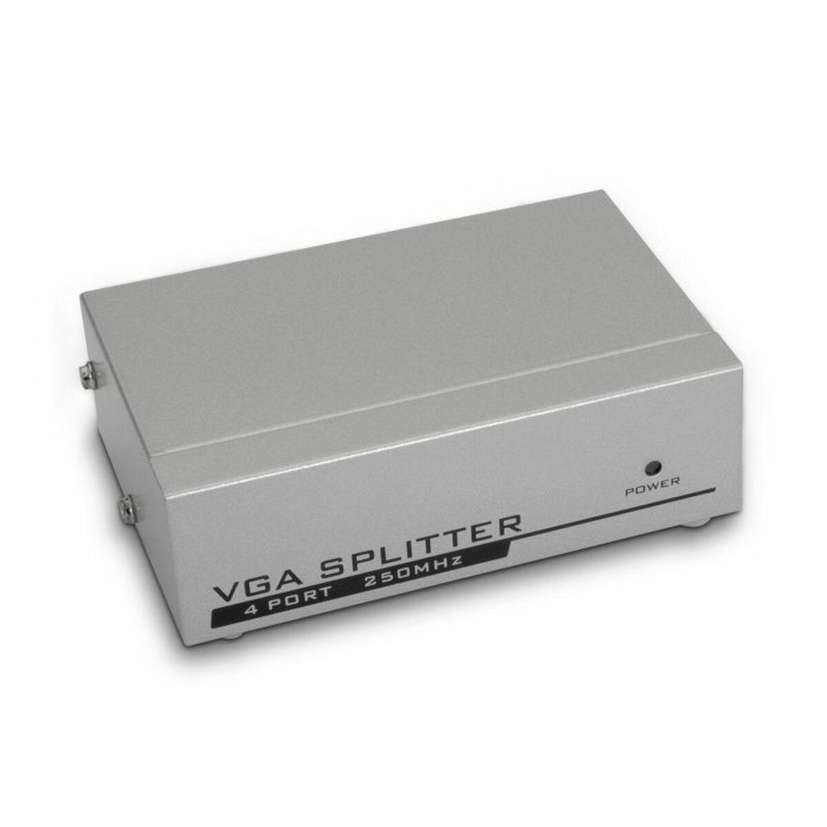 Conmutador VGA con 4 Puertos Aisens A116-0085 Gris Plateado