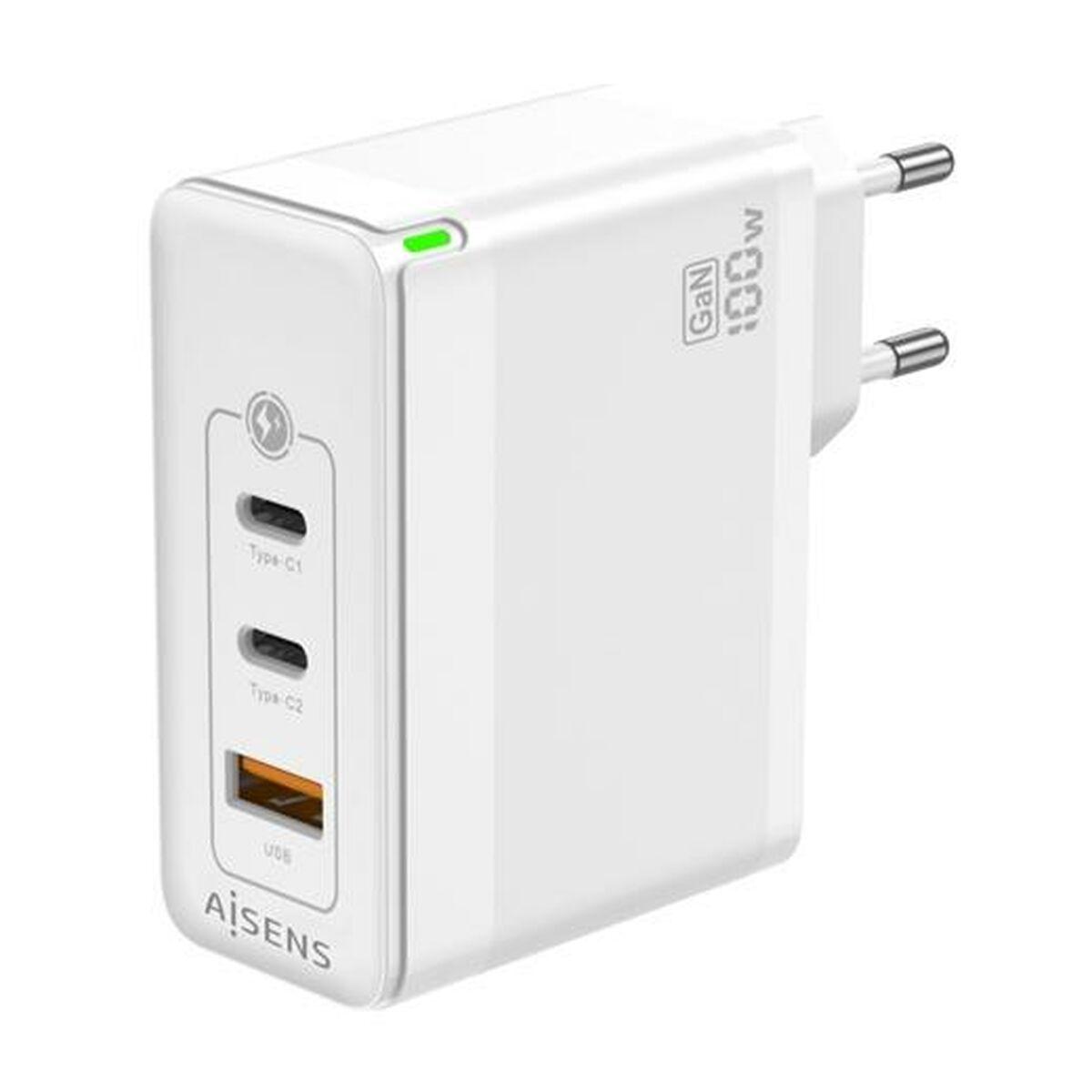 Cargador de Pared Aisens Gan Blanco 100 W
