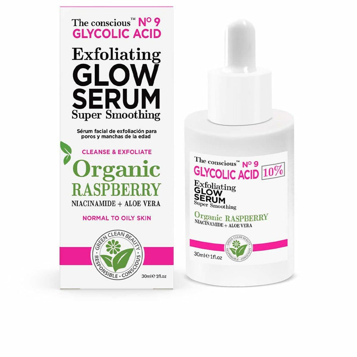 Sérum Exfoliante The Conscious Glycolic Acid 30 ml Frambuesa
