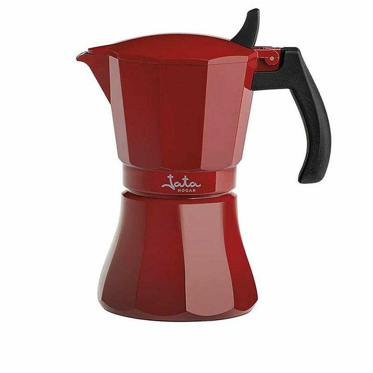 Cafetera Italiana JATA Cafetera de inducción roja vulcano Rojo Aluminio 12 Tazas (1 unidad)
