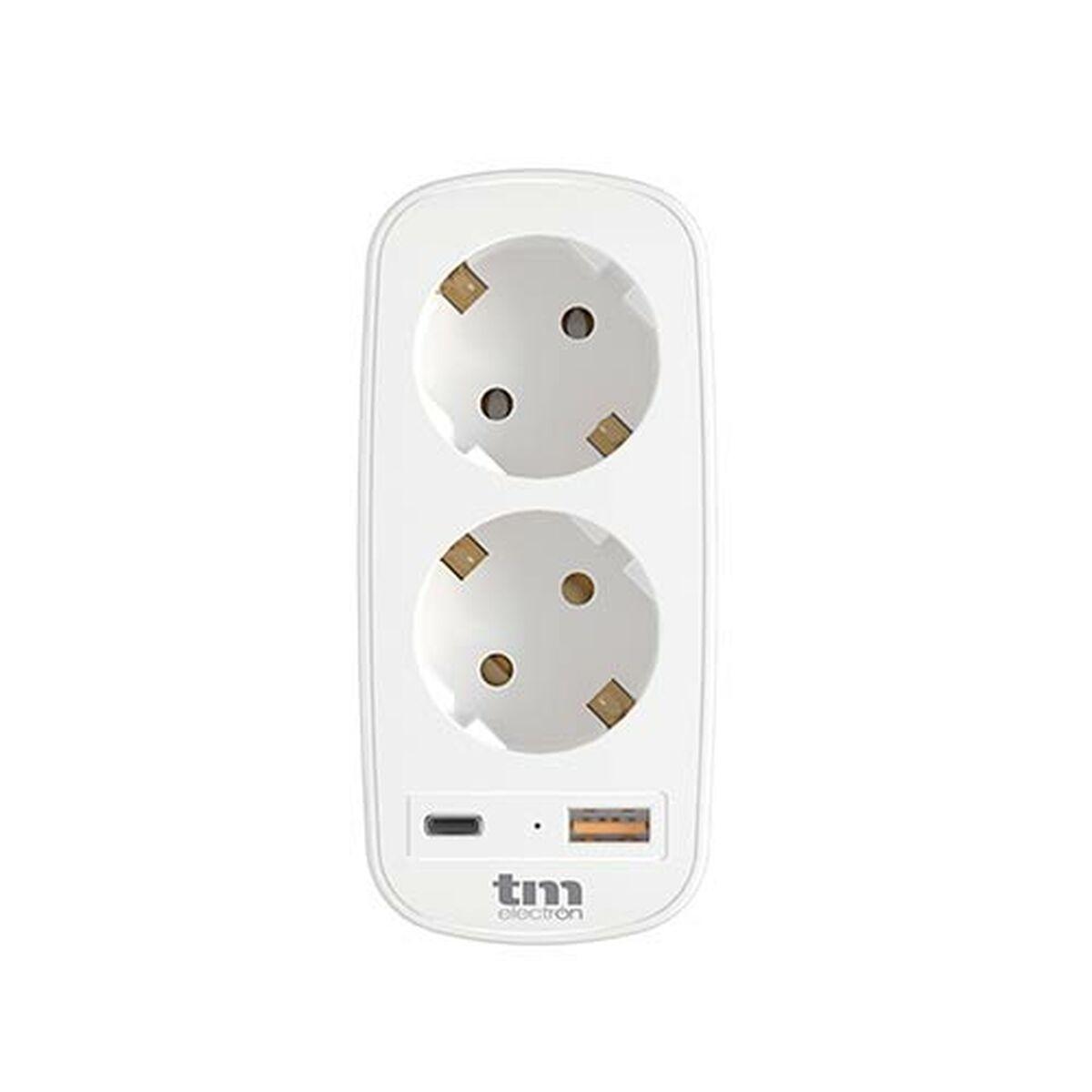 Enchufe Pared con 2 Puertos USB TM Electron 3.1