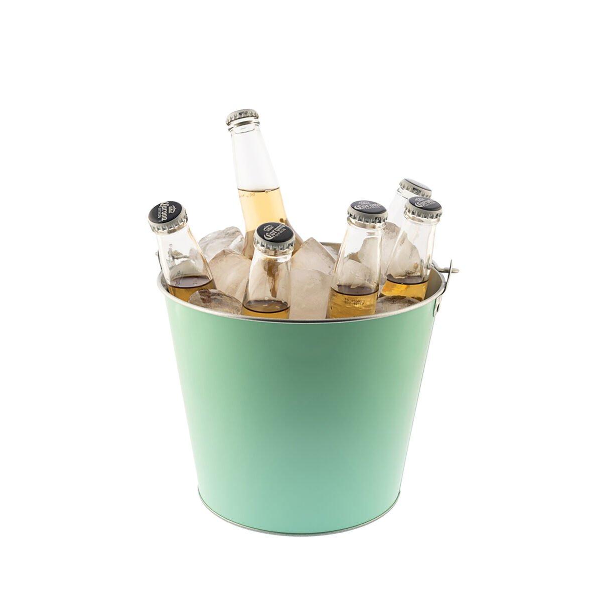 Cubitera Koala Con asa Verde Metal 5 L