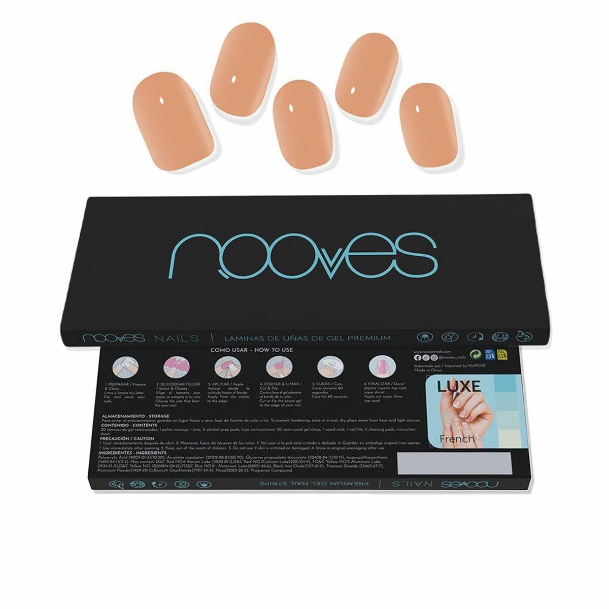 Láminas de Gel para Uñas Nooves Láminas De Uñas De Gel Cru au soleil 20 Piezas