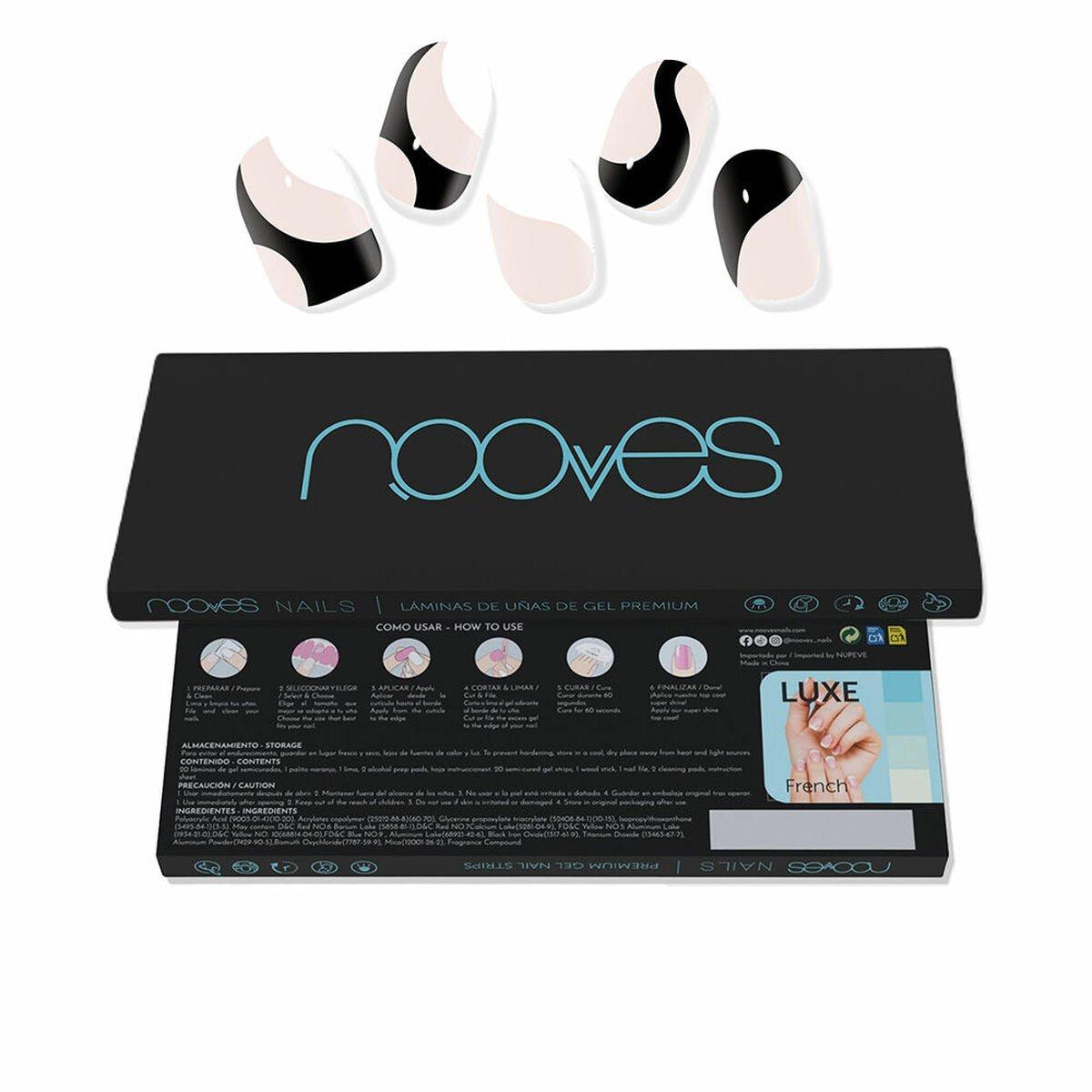 Láminas de Gel para Uñas Nooves Láminas De Uñas De Gel White cow 20 Piezas