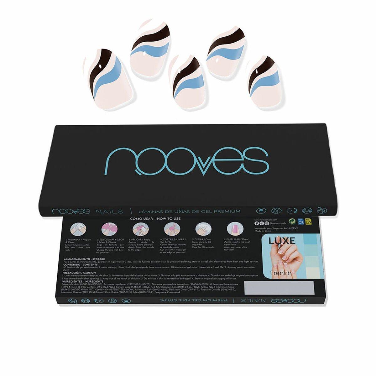 Láminas de Gel para Uñas Nooves Láminas De Uñas De Gel art design Flowing stream 20 Piezas