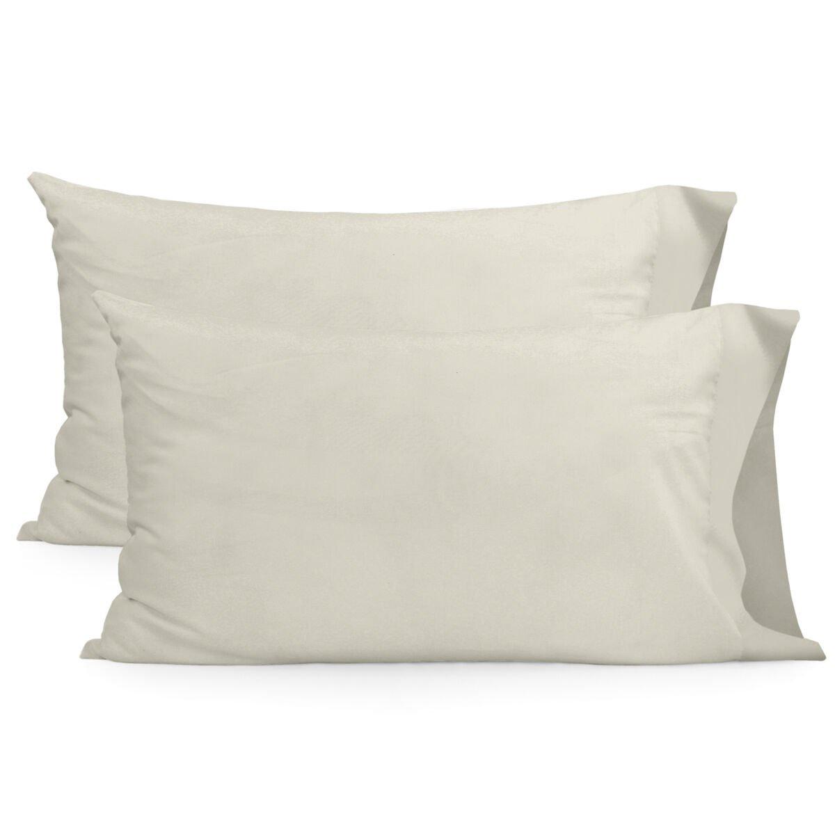 Juego de fundas de almohada HappyFriday Beige 50 x 75 cm 15 x 1 x 38 cm 2 Piezas