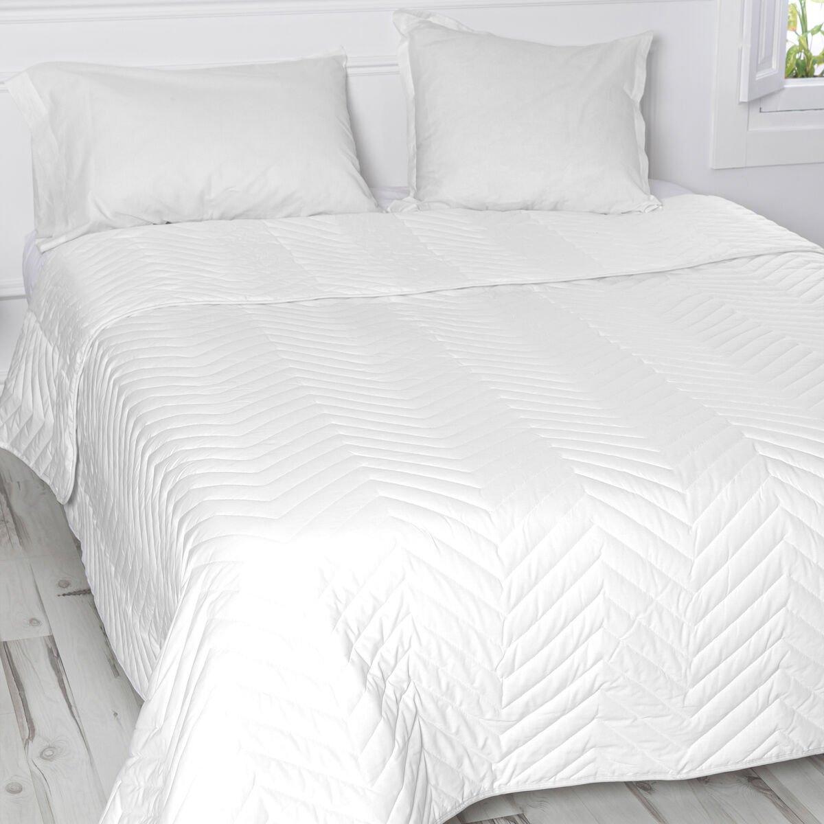 Colcha HappyFriday BASIC Blanco Cama de 80/90/105 180 x 260 cm 33 x 16 x 43 cm