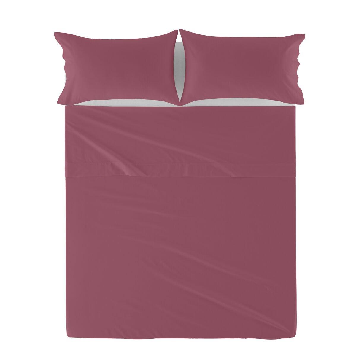 Sábana Encimera HappyFriday Basic Magenta Cama de 80/90