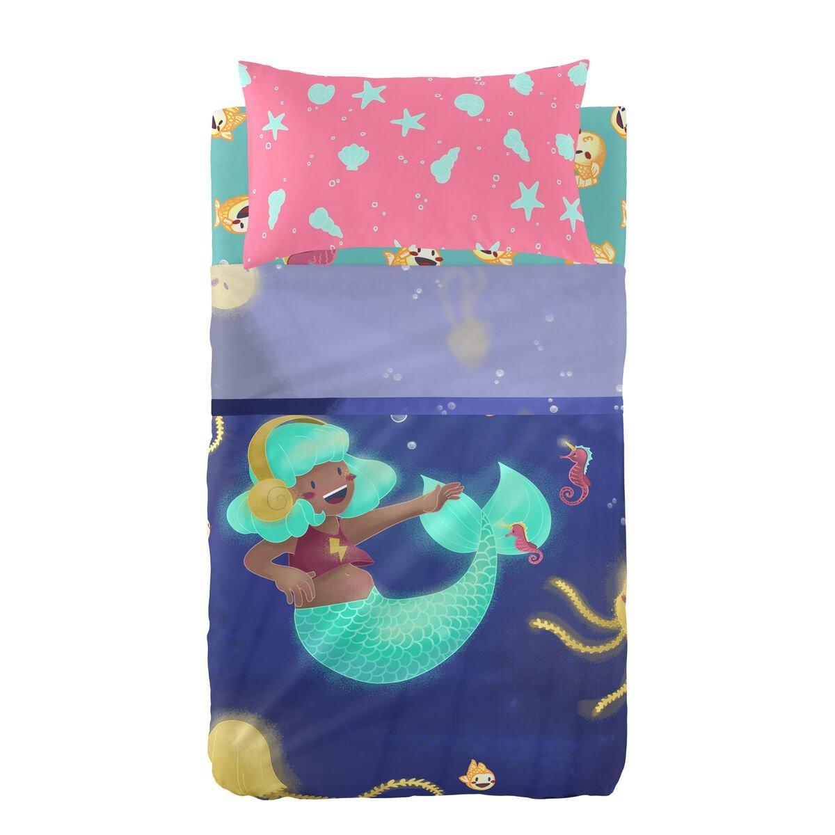 Juego de Sábanas para Cuna HappyFriday Mr Fox Happy Mermaid Multicolor