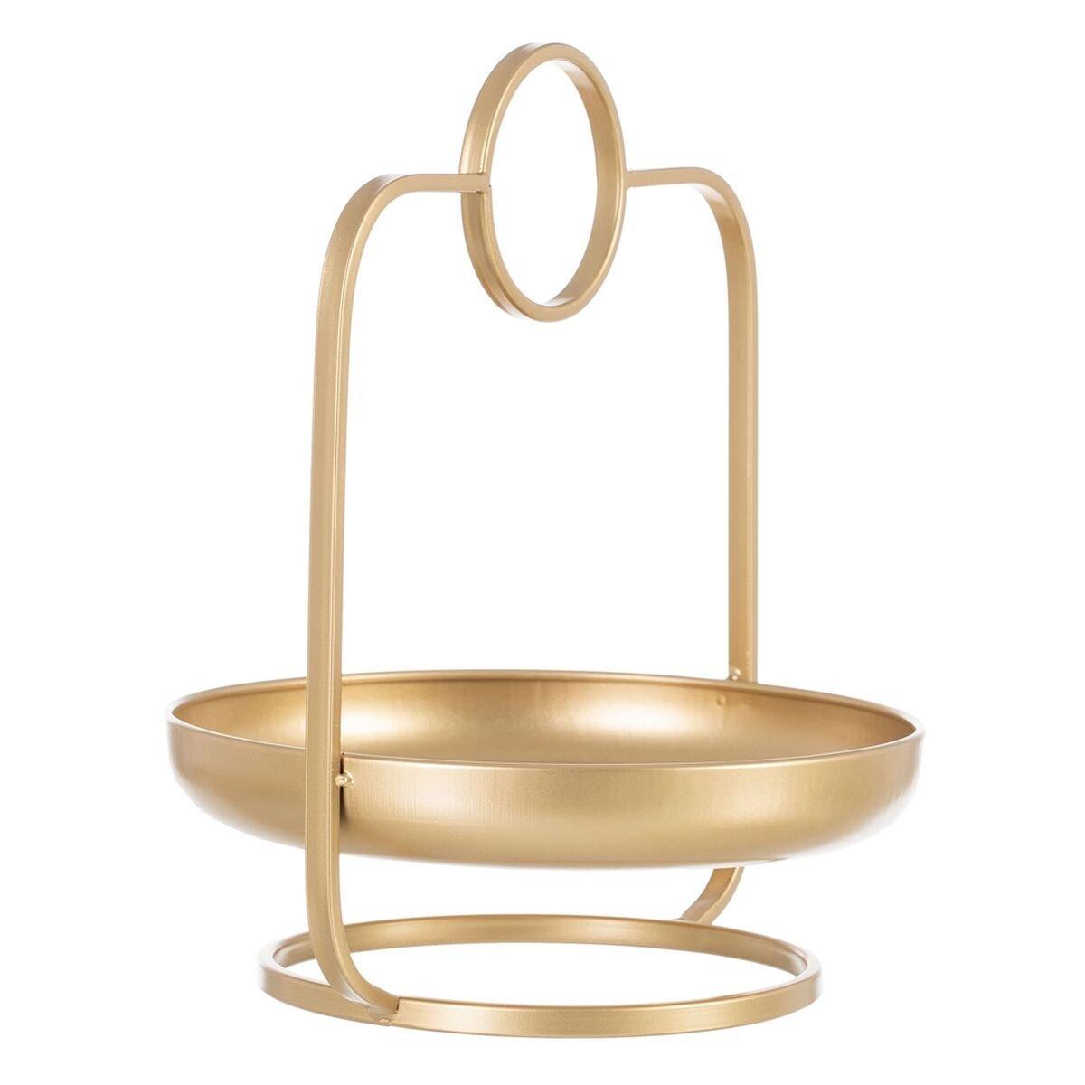 Bandeja de Aperitivos 26,5 x 25 x 32,5 cm Dorado Metal