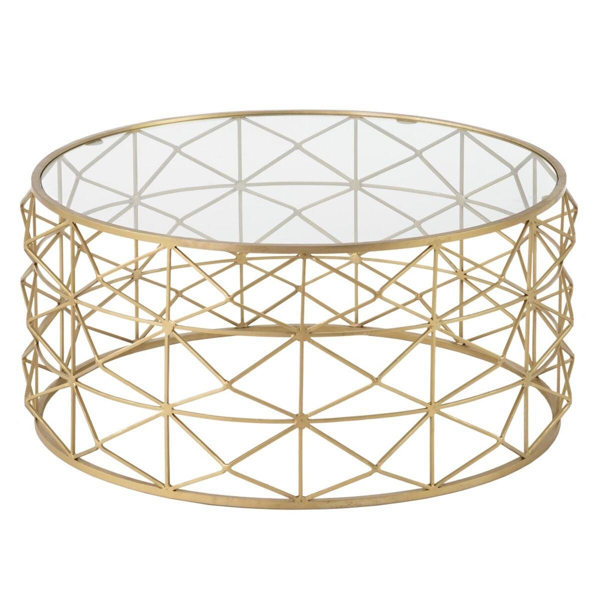 Mesa de Centro Dorado 98 x 98 x 44 cm