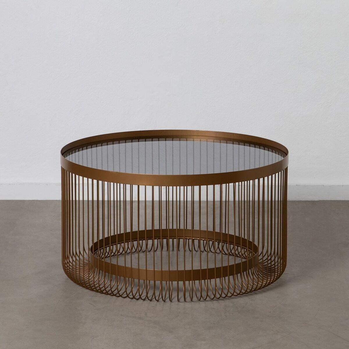 Mesa de Centro Dorado 81 x 81 x 45,5 cm