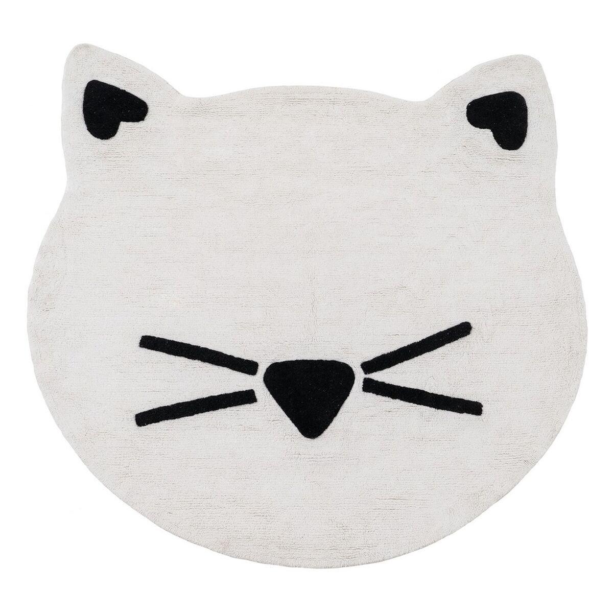 Alfombra Infantil 100 % algodón Gato 150 cm 150 x 150 x 1 cm