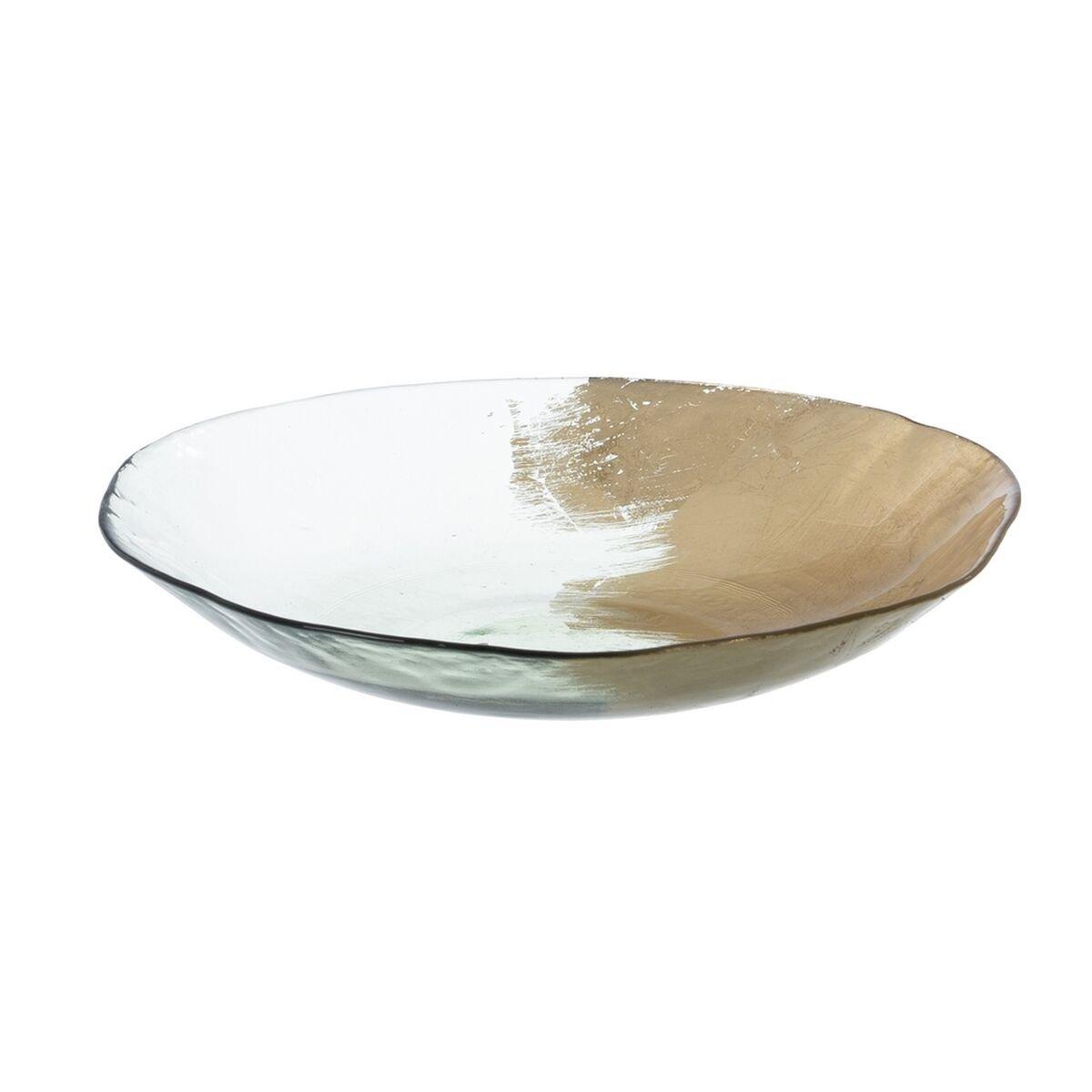 Centro de Mesa Dorado Cristal 29 x 29 x 5 cm
