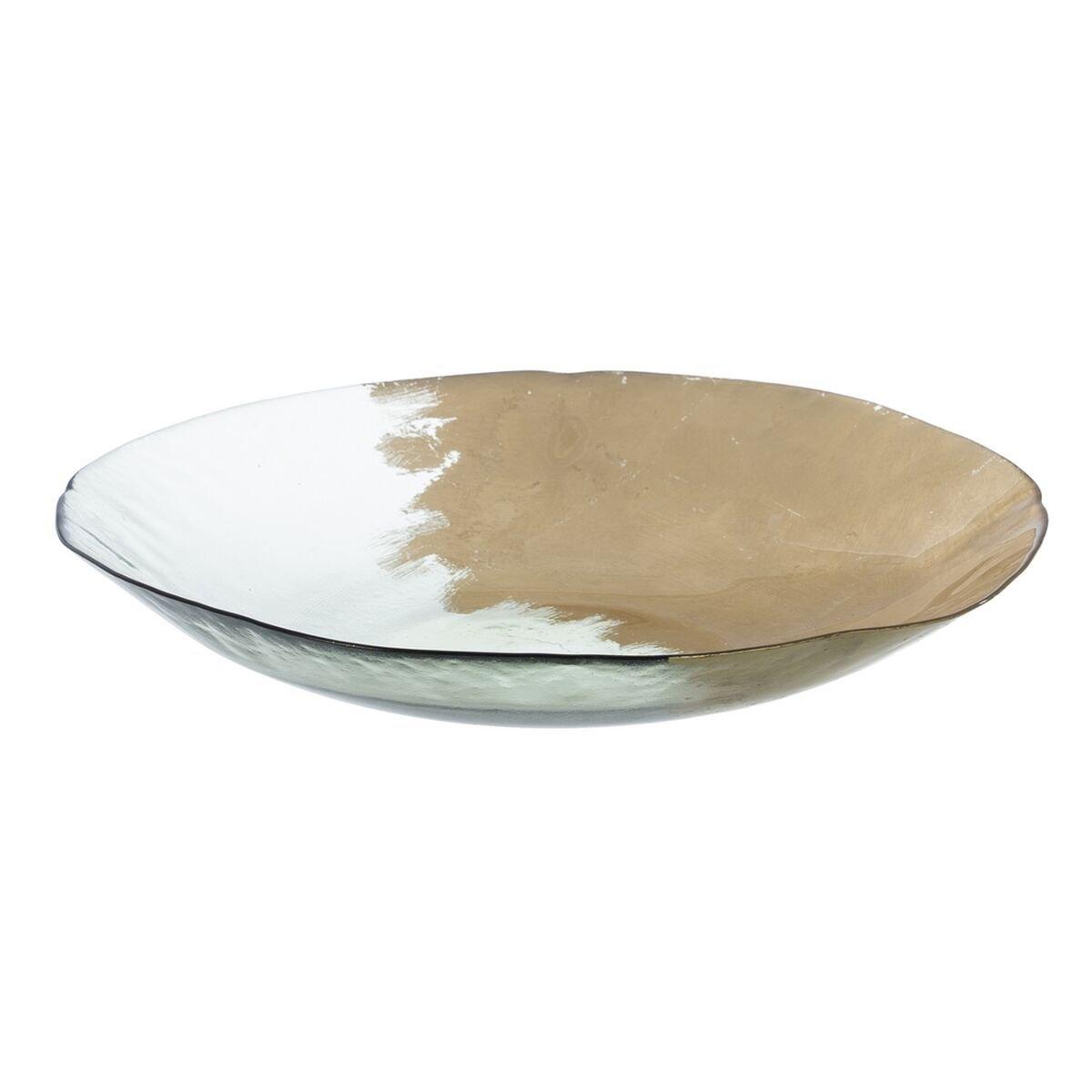 Centro de Mesa Dorado Cristal 39 x 39 x 6,5 cm