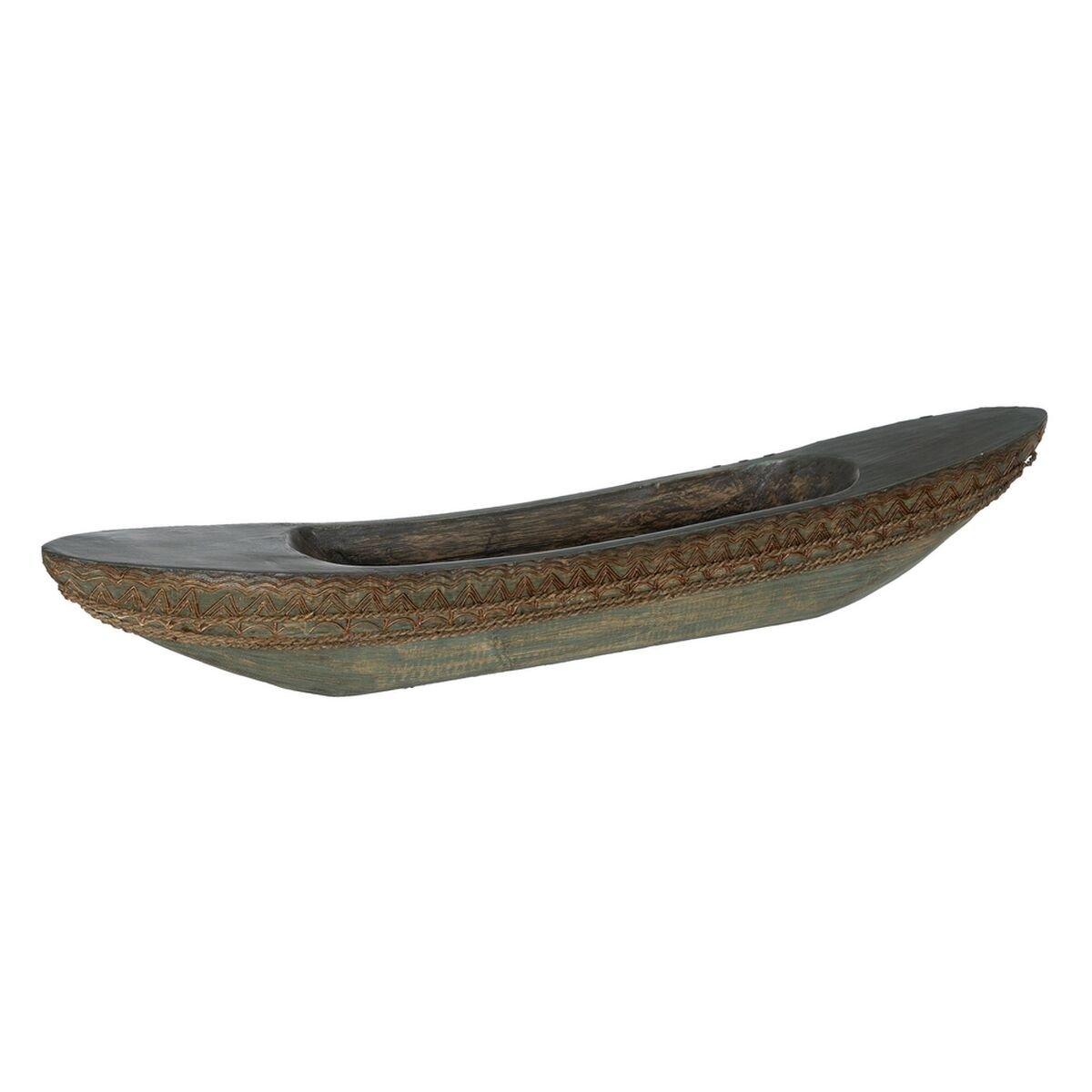 Centro de Mesa Marrón Verde Madera Fibra natural 98 x 14 x 16 cm