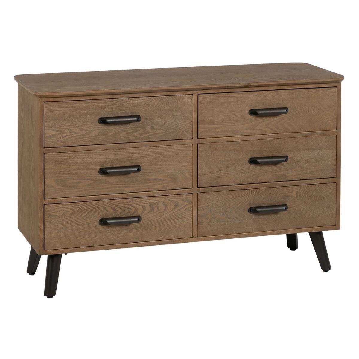 Aparador PAUL Negro Natural Hierro Madera de abeto 120 x 41 x 77 cm