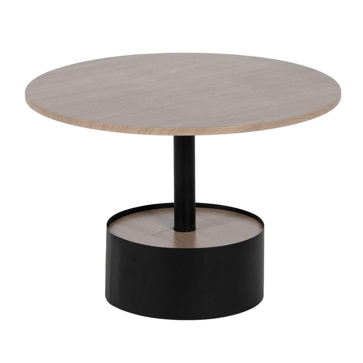 Mesa de Centro Negro Natural 65 x 65 x 37,5 cm