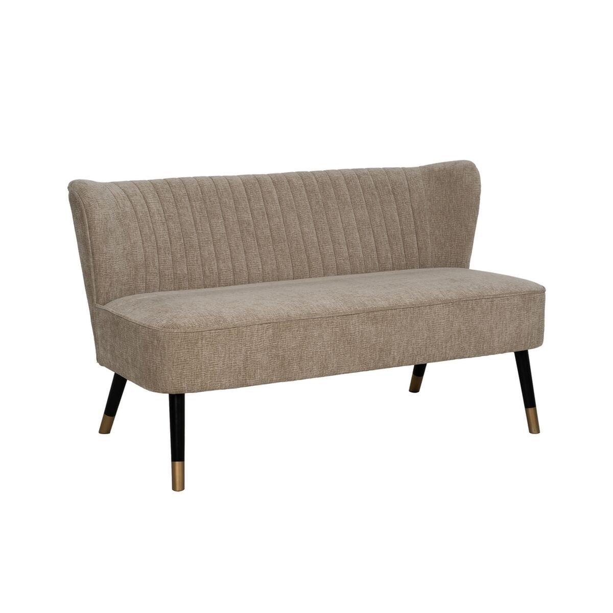 Sofá Negro Beige Dorado 134 x 74 x 70 cm
