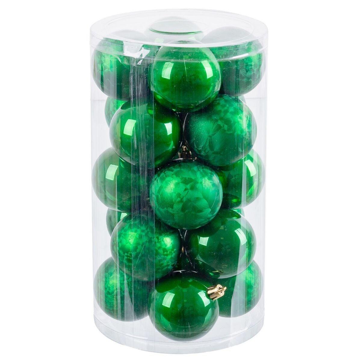 Bolas de Navidad Verde Plástico 6 x 6 x 6 cm (20 Unidades)