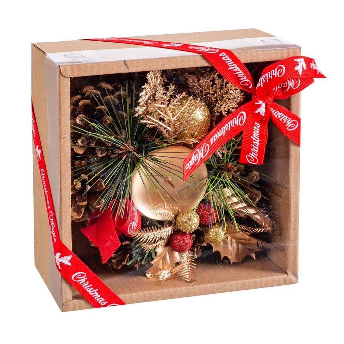 Portavelas Navideño Multicolor Dorado Portavelas 15 x 15 x 10 cm