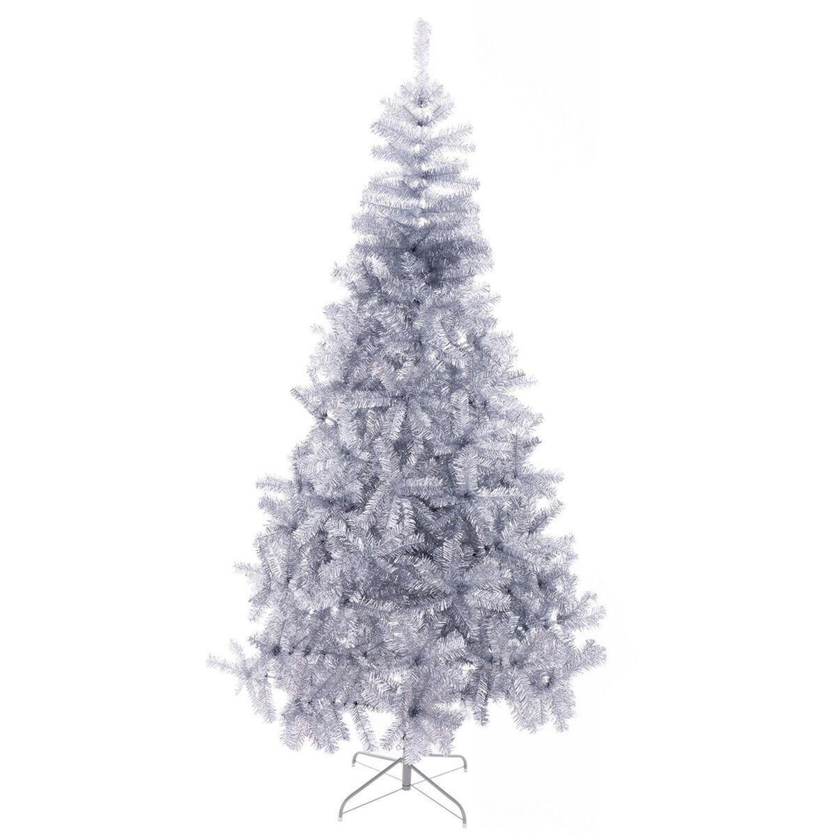 Árbol de Navidad Plateado Metal Plástico 120 X 120 X 240 CM