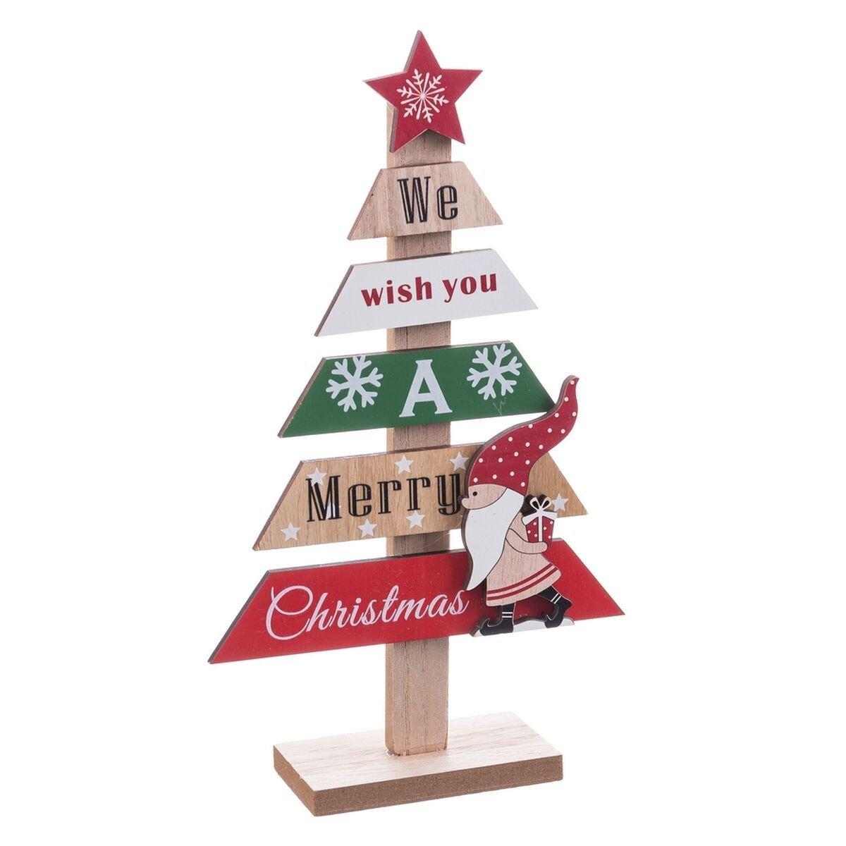 Árbol de Navidad Multicolor Madera 14 X 4,5 X 26 CM