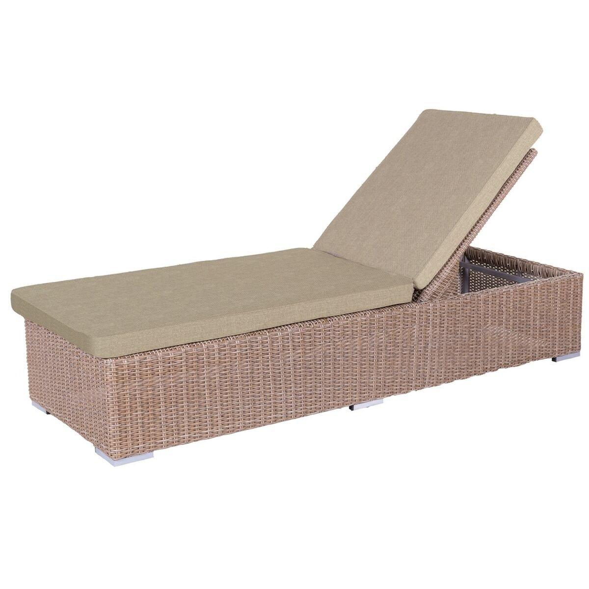 Tumbona Patsy Marrón claro Natural 200 x 70 x 41 cm
