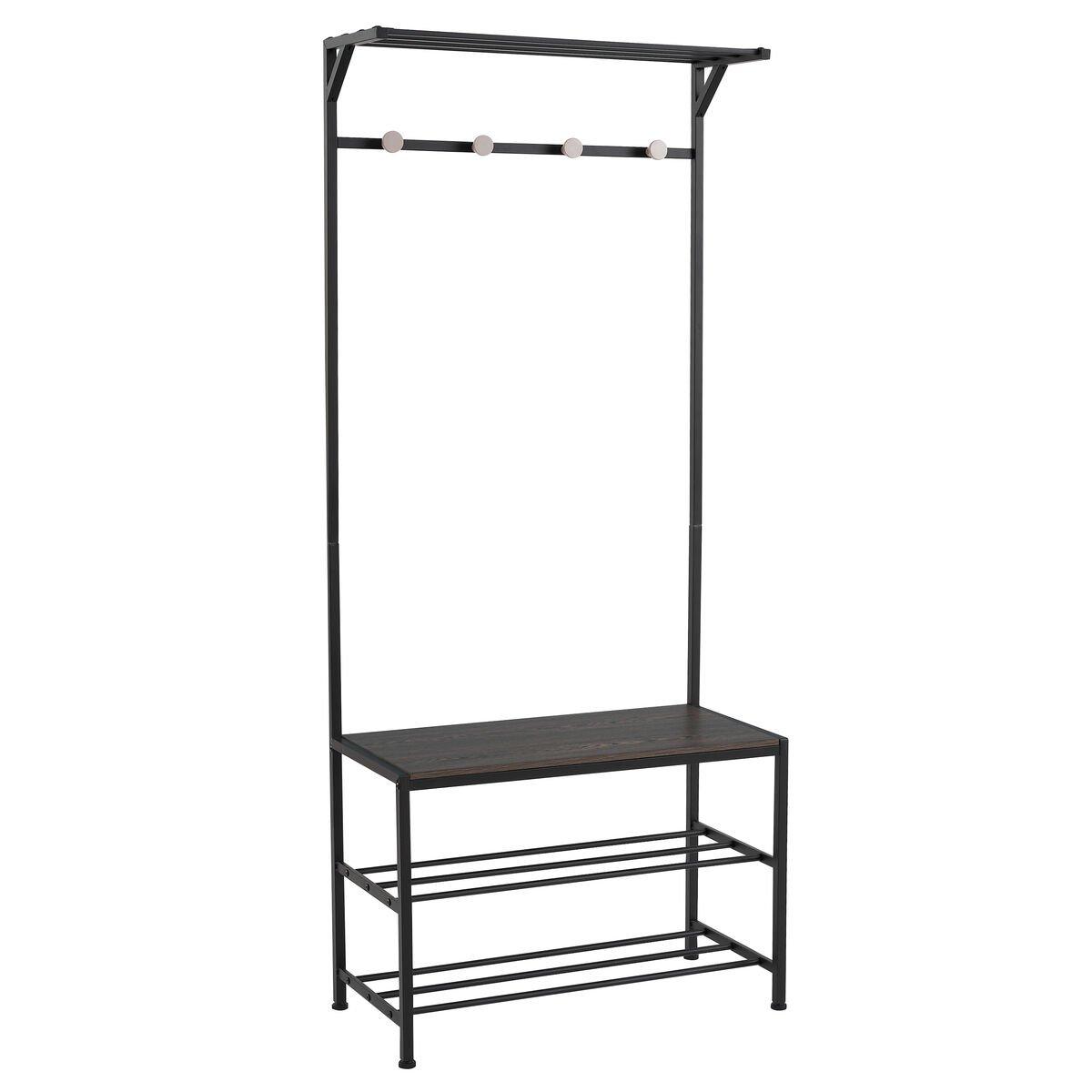 Perchero Negro Hierro 76,2 x 35 x 177,5 cm