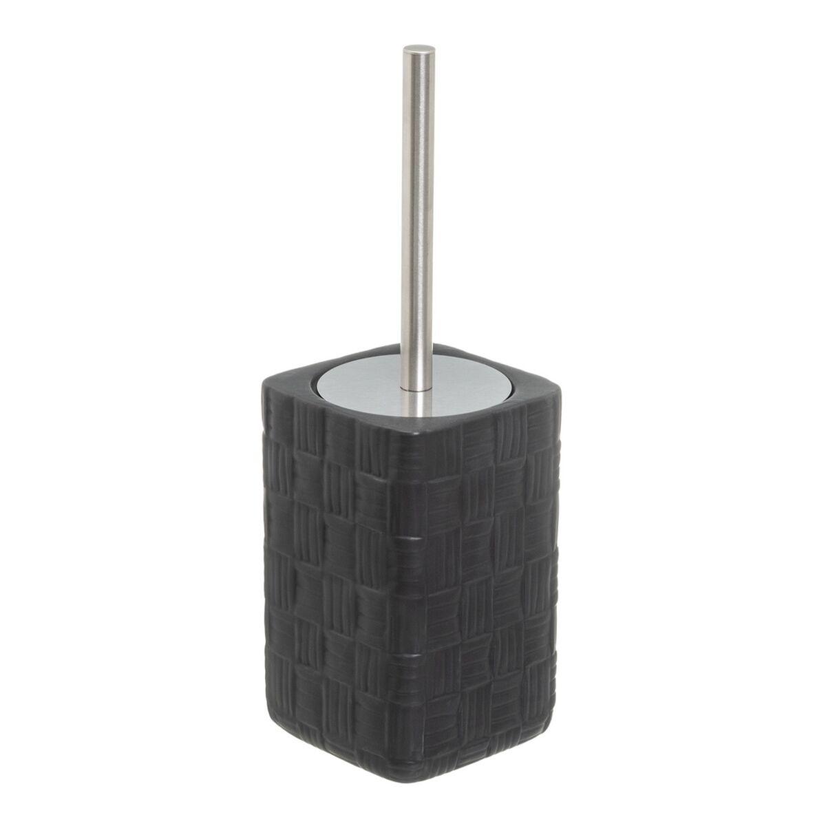Escobilla para el Baño Negro Cerámica 11 x 11 x 33 cm