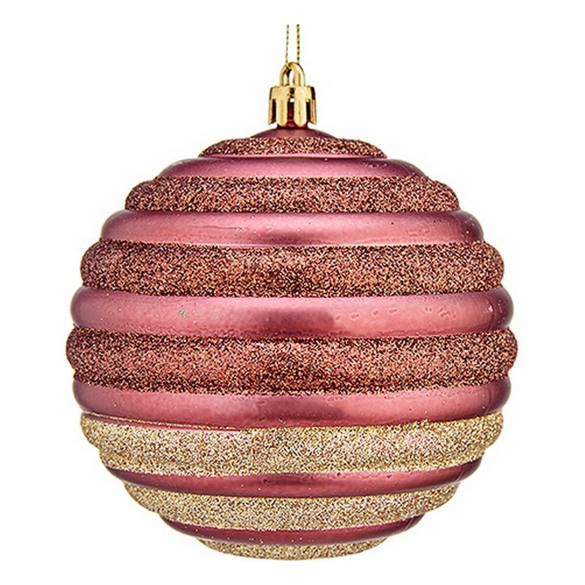 Bola de Navidad Krist+ Rosa Plástico Ø 10 cm 6 Unidades