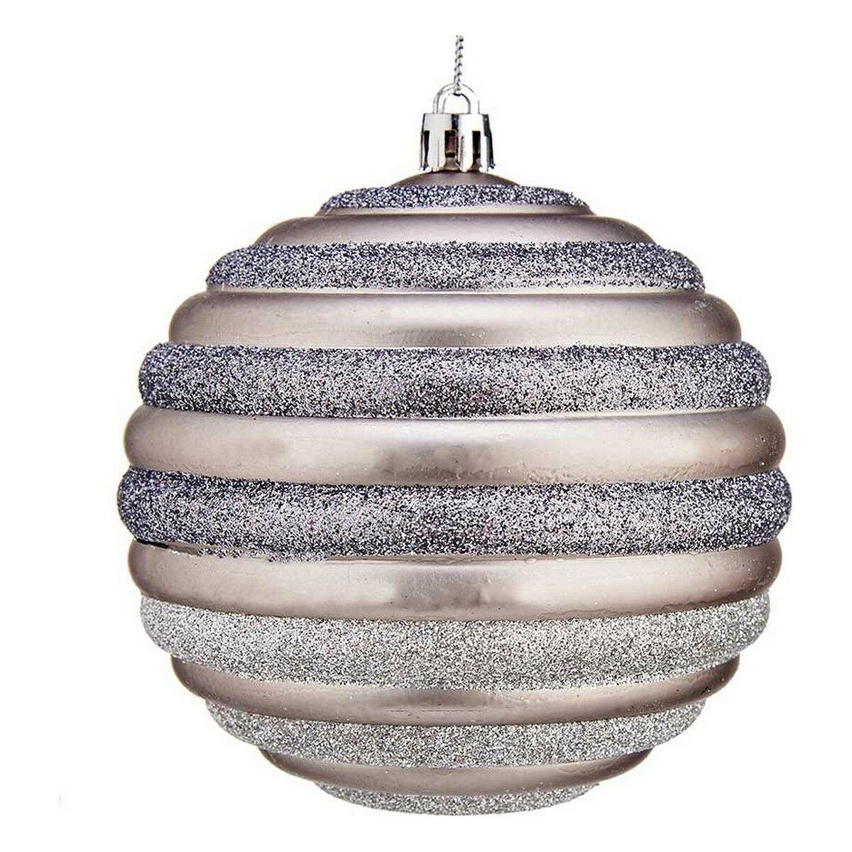 Bola de Navidad Krist+ Plateado Plástico Ø 10 cm 6 Unidades