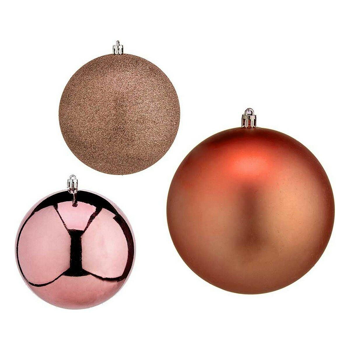 Bola de Navidad Krist+ Cobre Plástico Ø 12 cm 6 Unidades