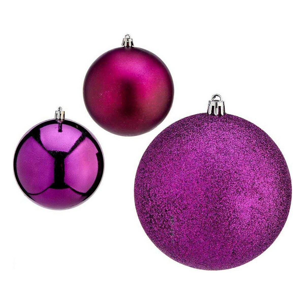 Bolas de Navidad Krist+ Morado Plástico Ø 10 cm 6 Unidades