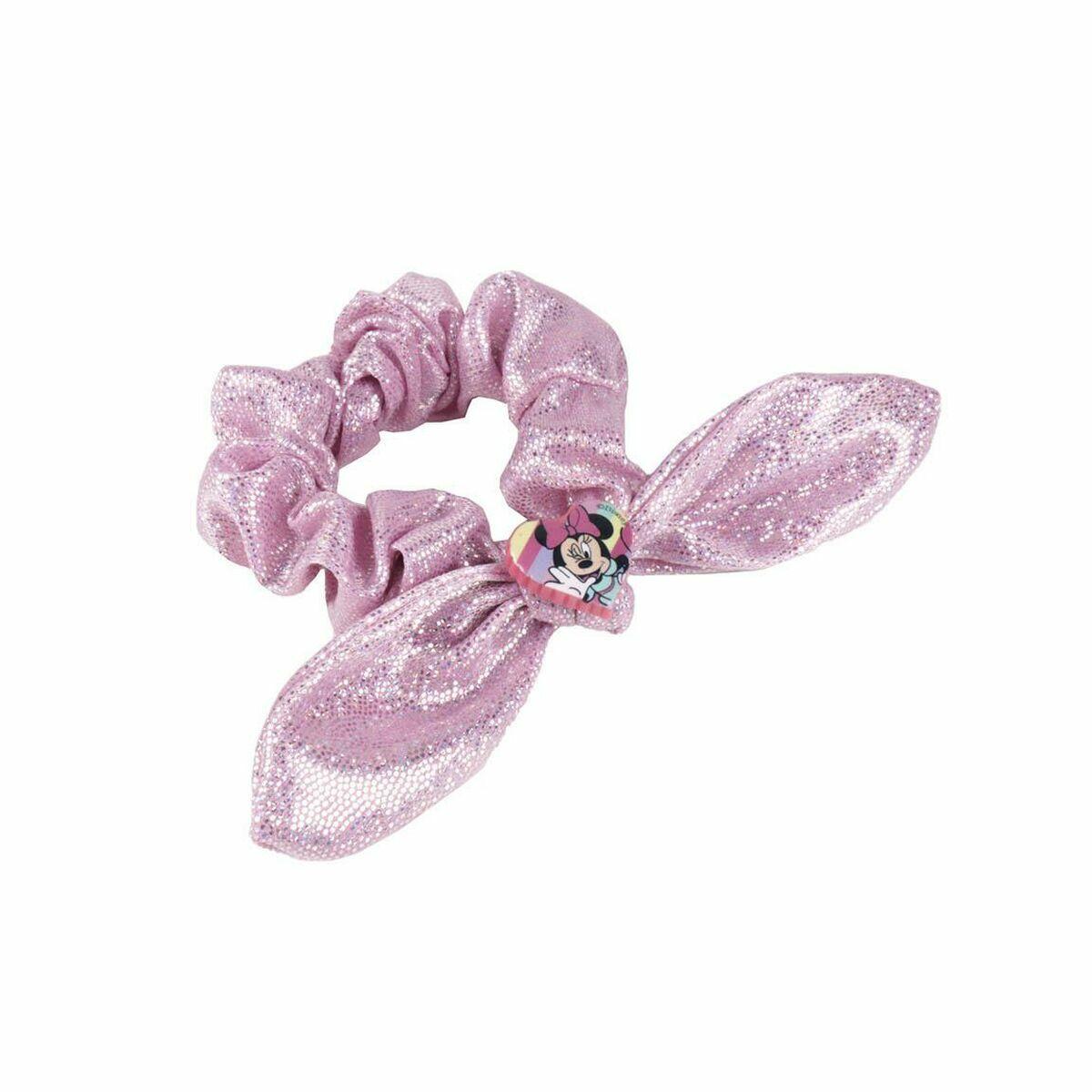 Gomas de Pelo Disney Rosa Minnie Mouse Lazo Set