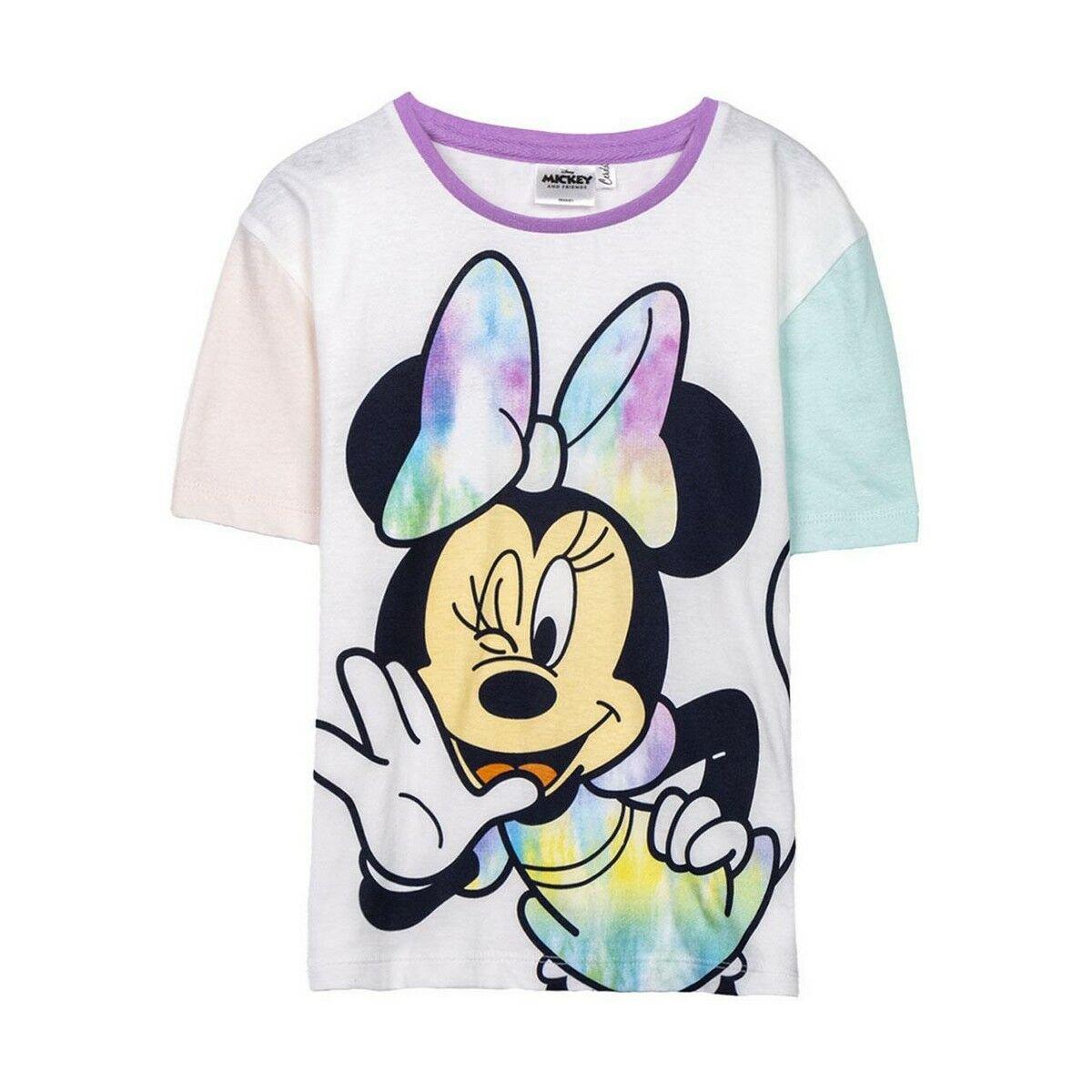 Camiseta de Manga Corta Infantil Minnie Mouse Verde oscuro Multicolor