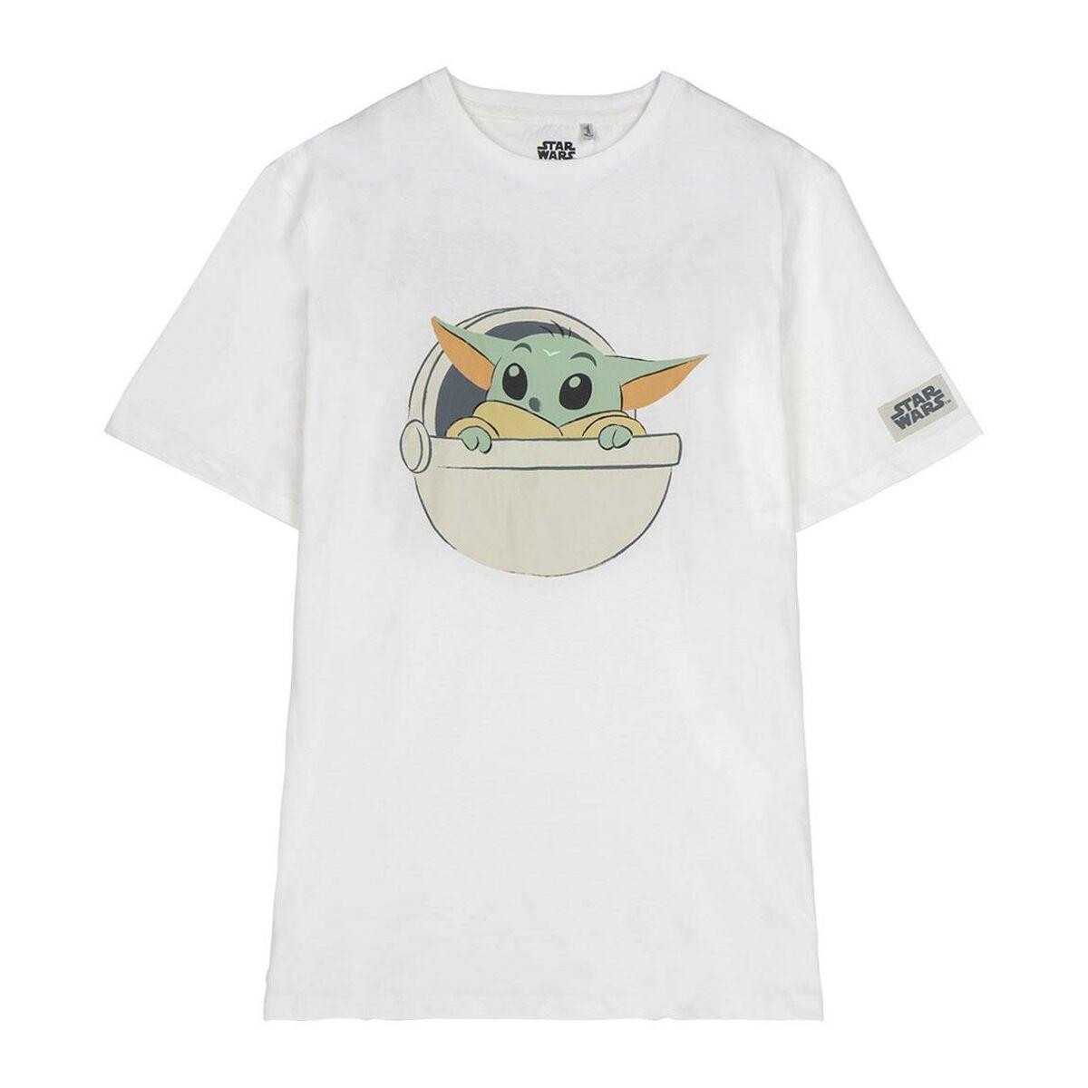 Camiseta de Manga Corta Infantil The Mandalorian Blanco