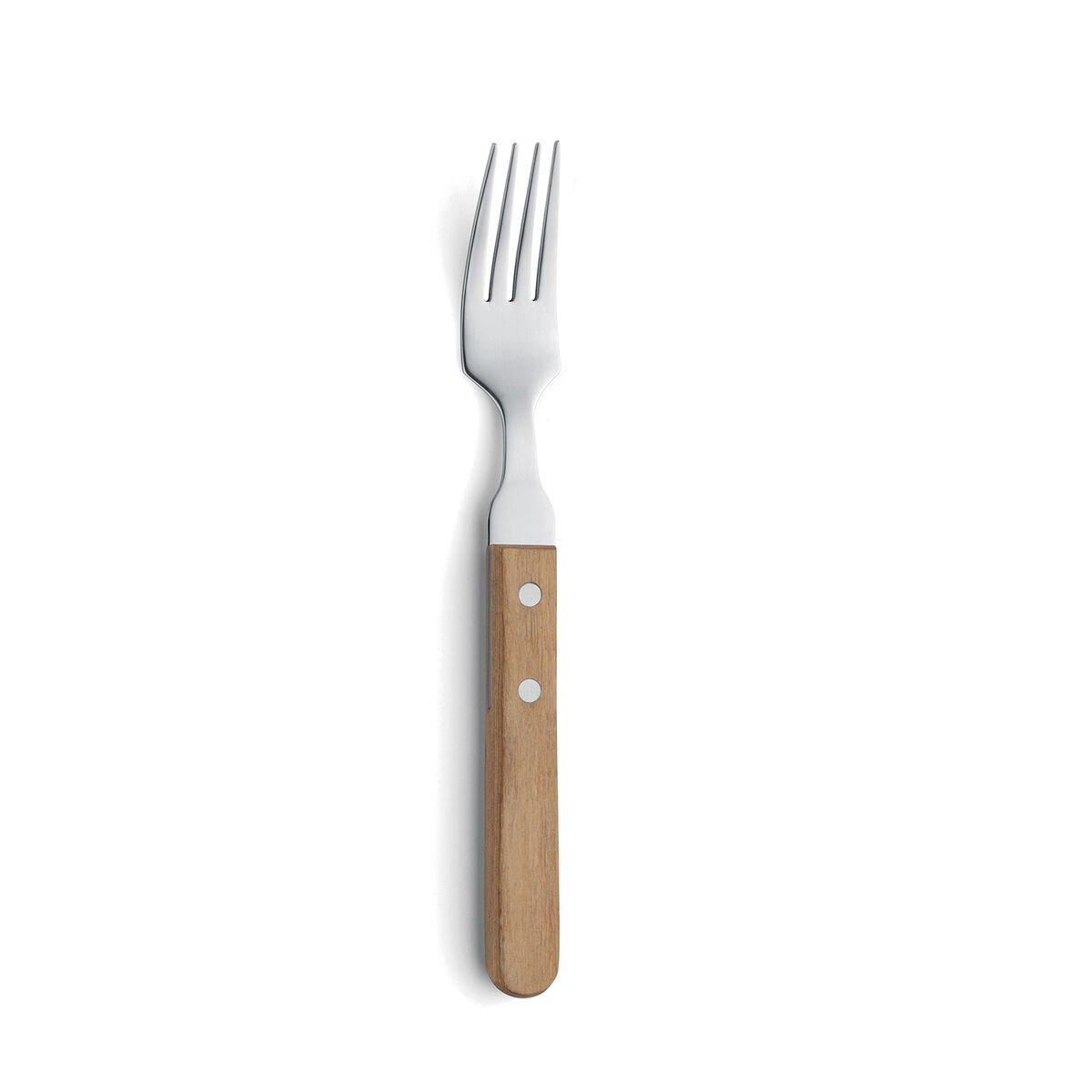 Tenedor para Carne Amefa Pizza Bois Marrón Metal (12 Unidades) (Pack 12x)