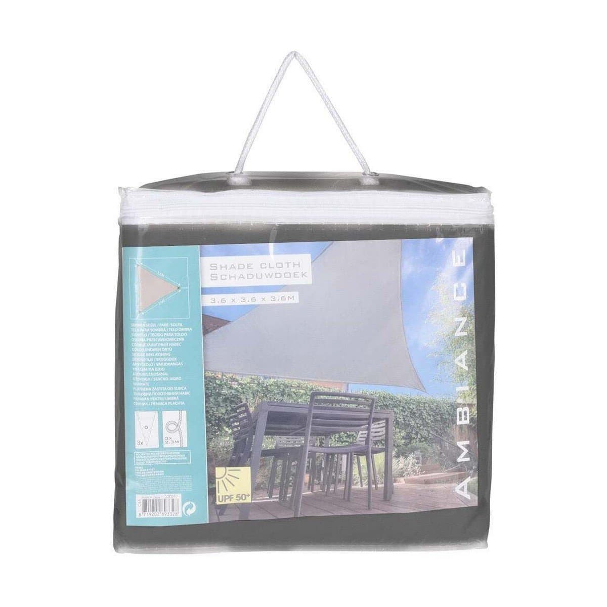 Vela de sombra Ambiance Gris oscuro 3,6 x 3,6 x 3,6 m