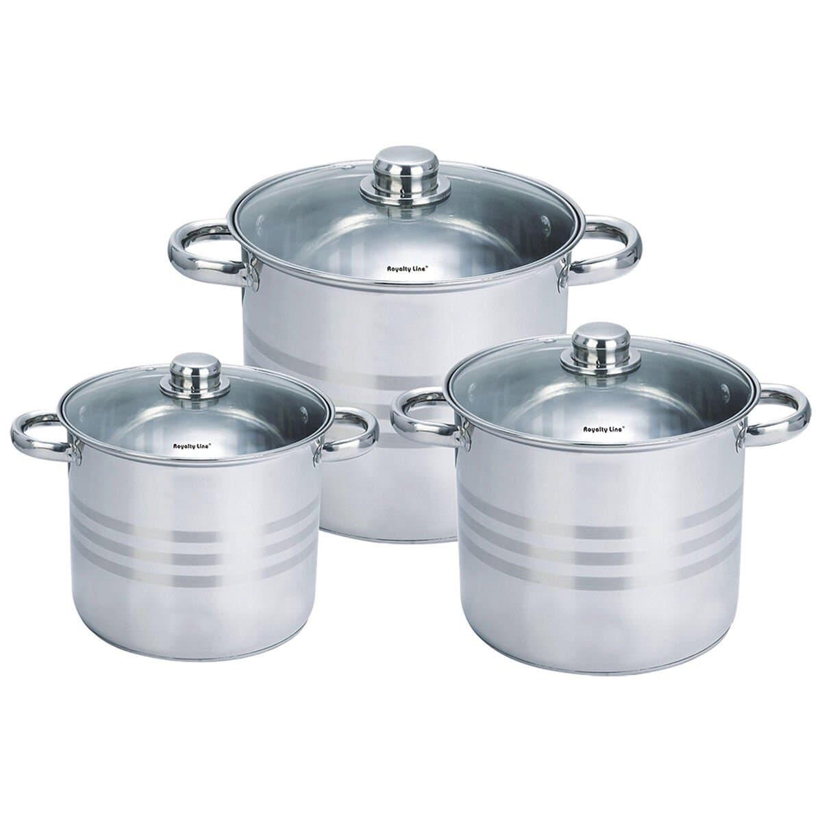 Batería de Cocina Royalty Line SP4 Acero 6 Piezas