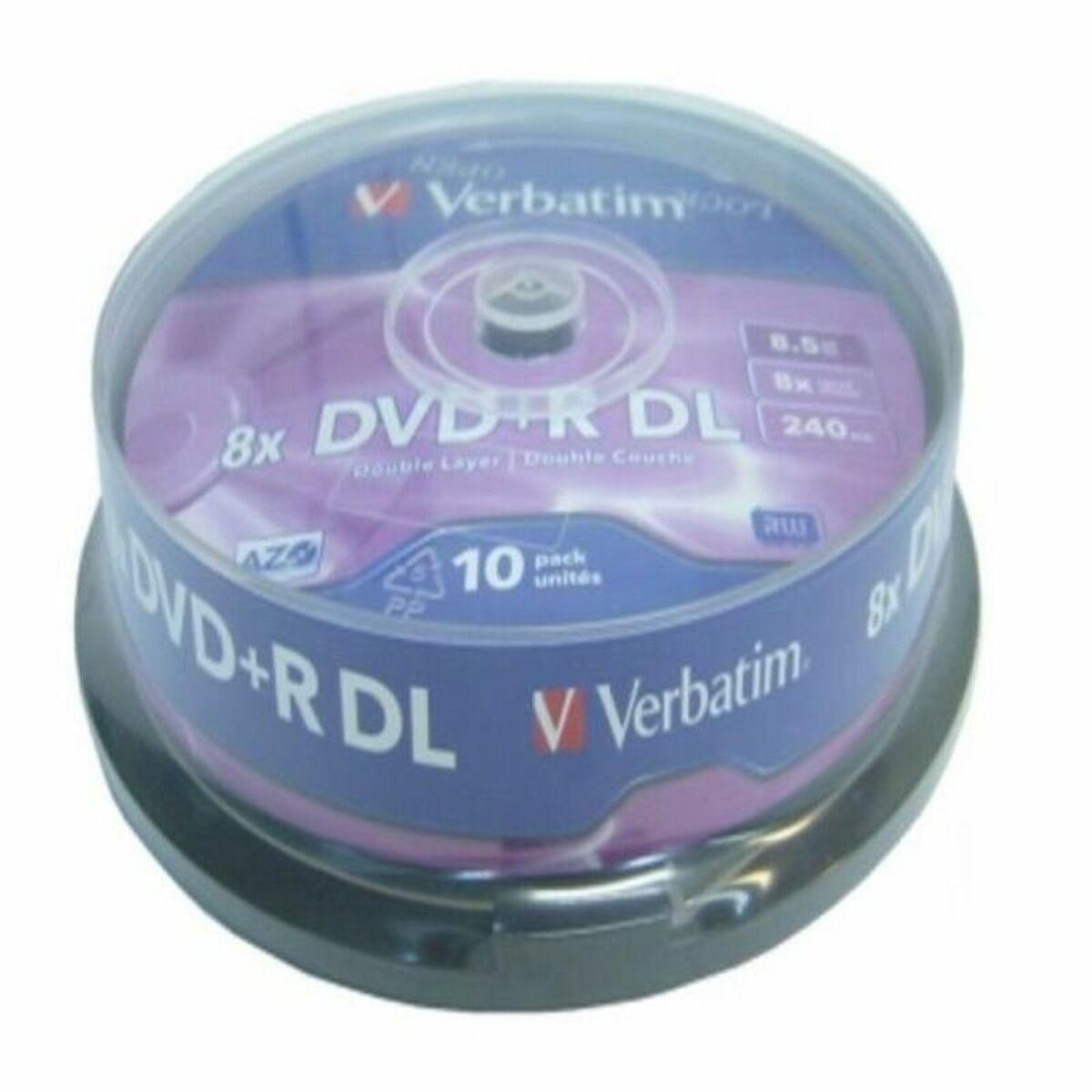 DVD-R Verbatim 8,5 GB 8x 10 pcs 10 Unidades 8,5 GB 8x (10 Unidades)