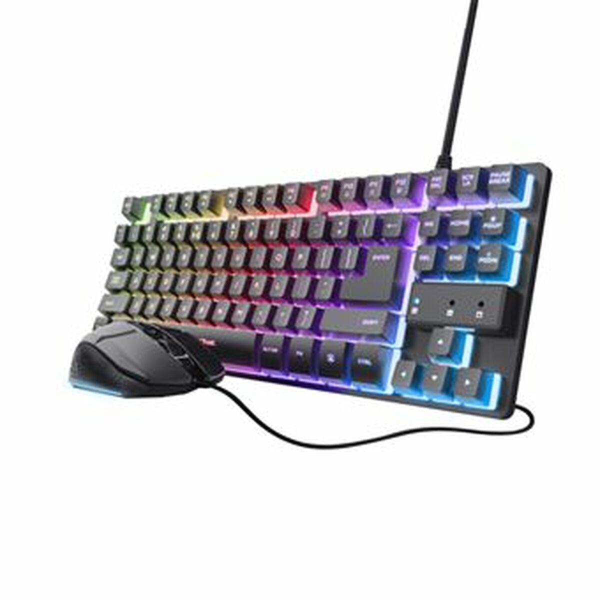Teclado y Ratón Trust GXT798 Negro Español
