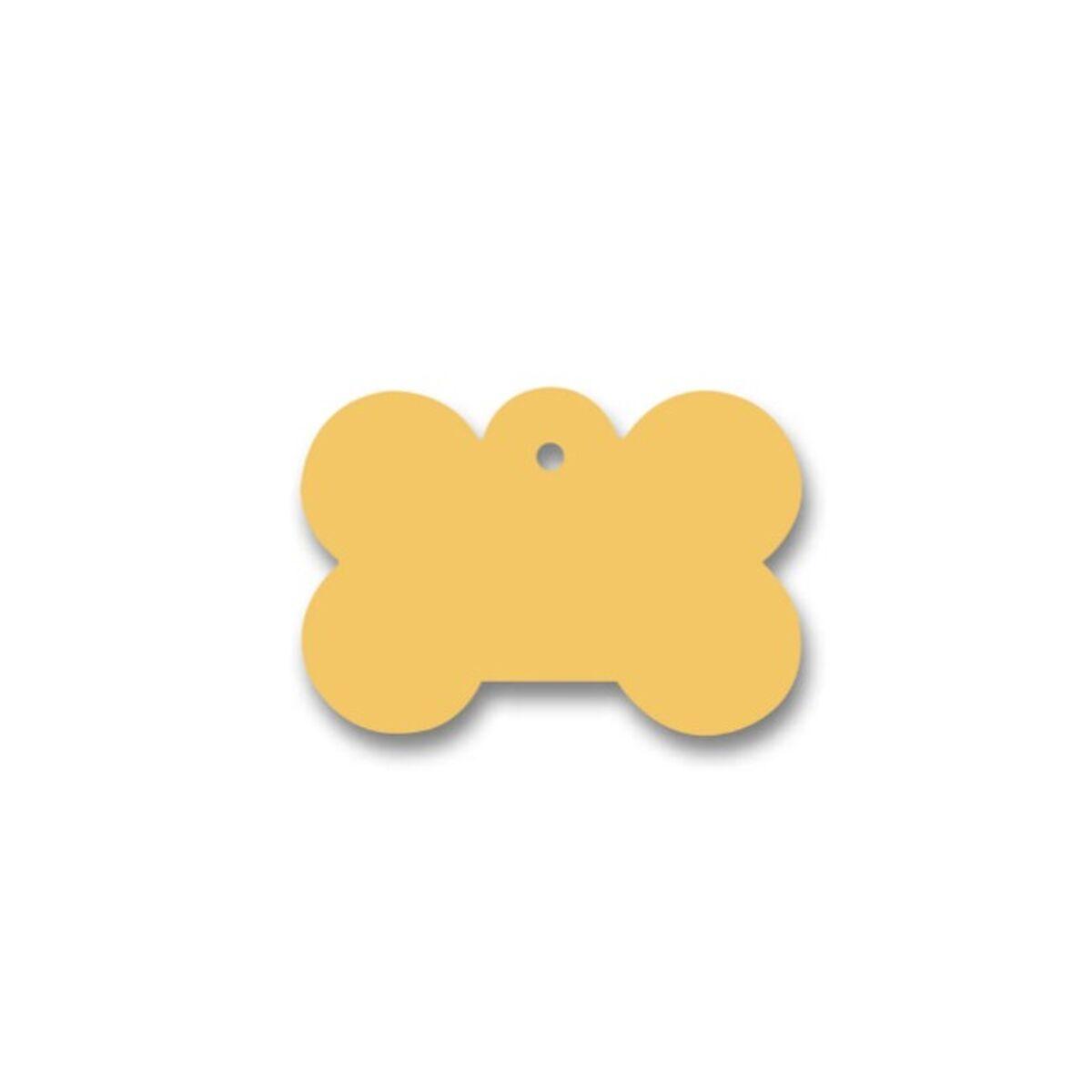 Placa identificativa para collar Imarc Bone Amarillo