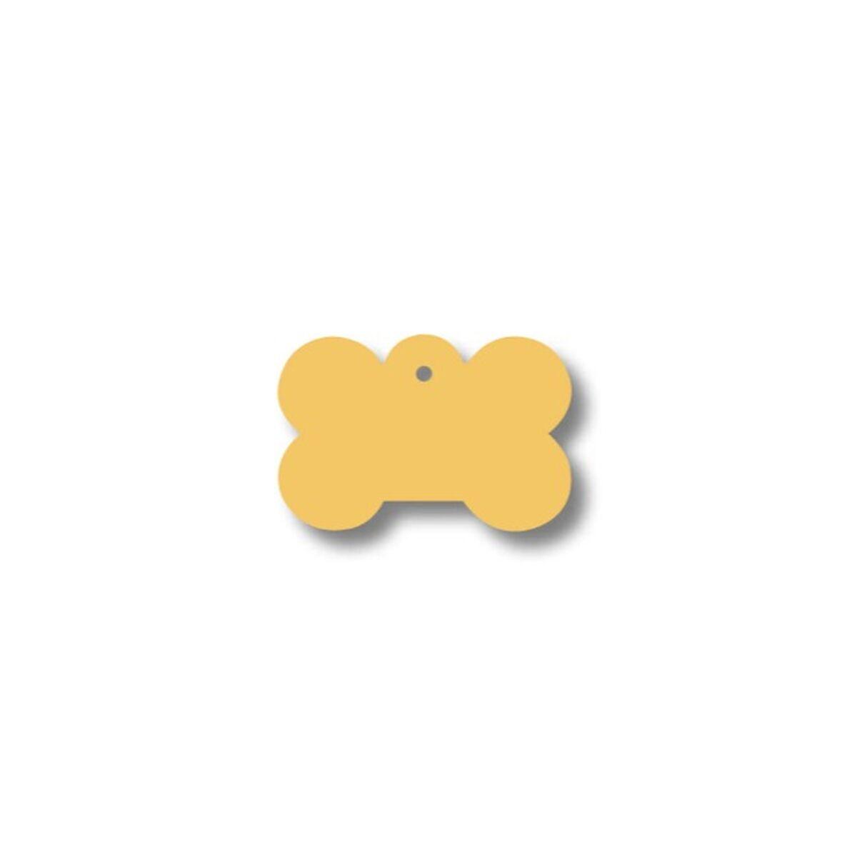 Placa identificativa para collar Imarc Bone Amarillo