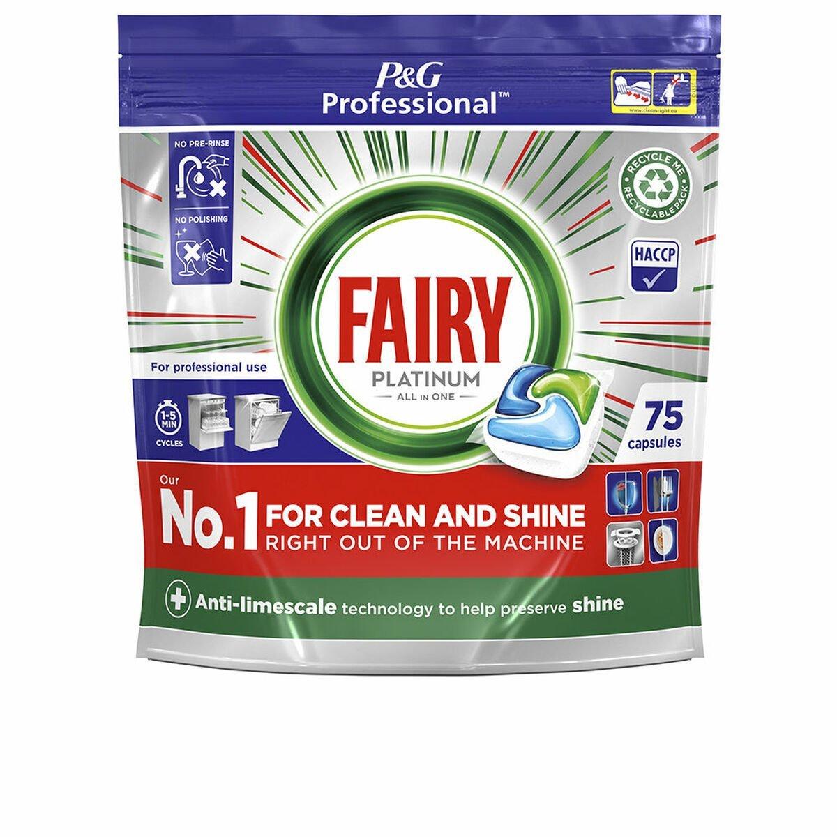 Pastillas para Lavavajillas Fairy Platinum (75 Unidades)