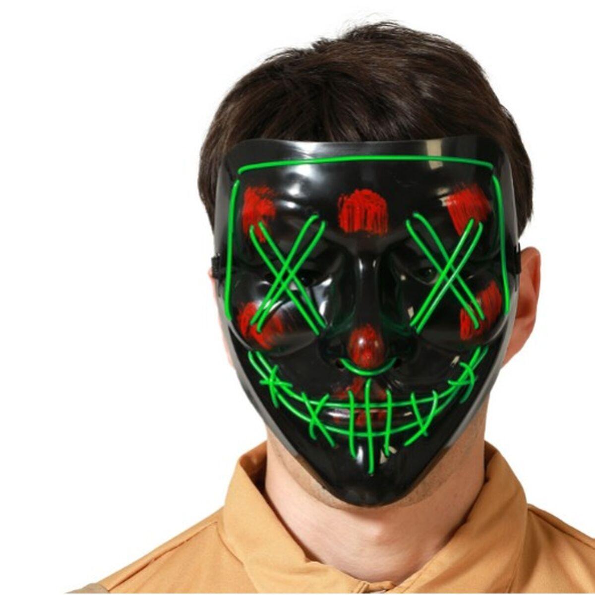 Máscara Verde Terror Luz LED