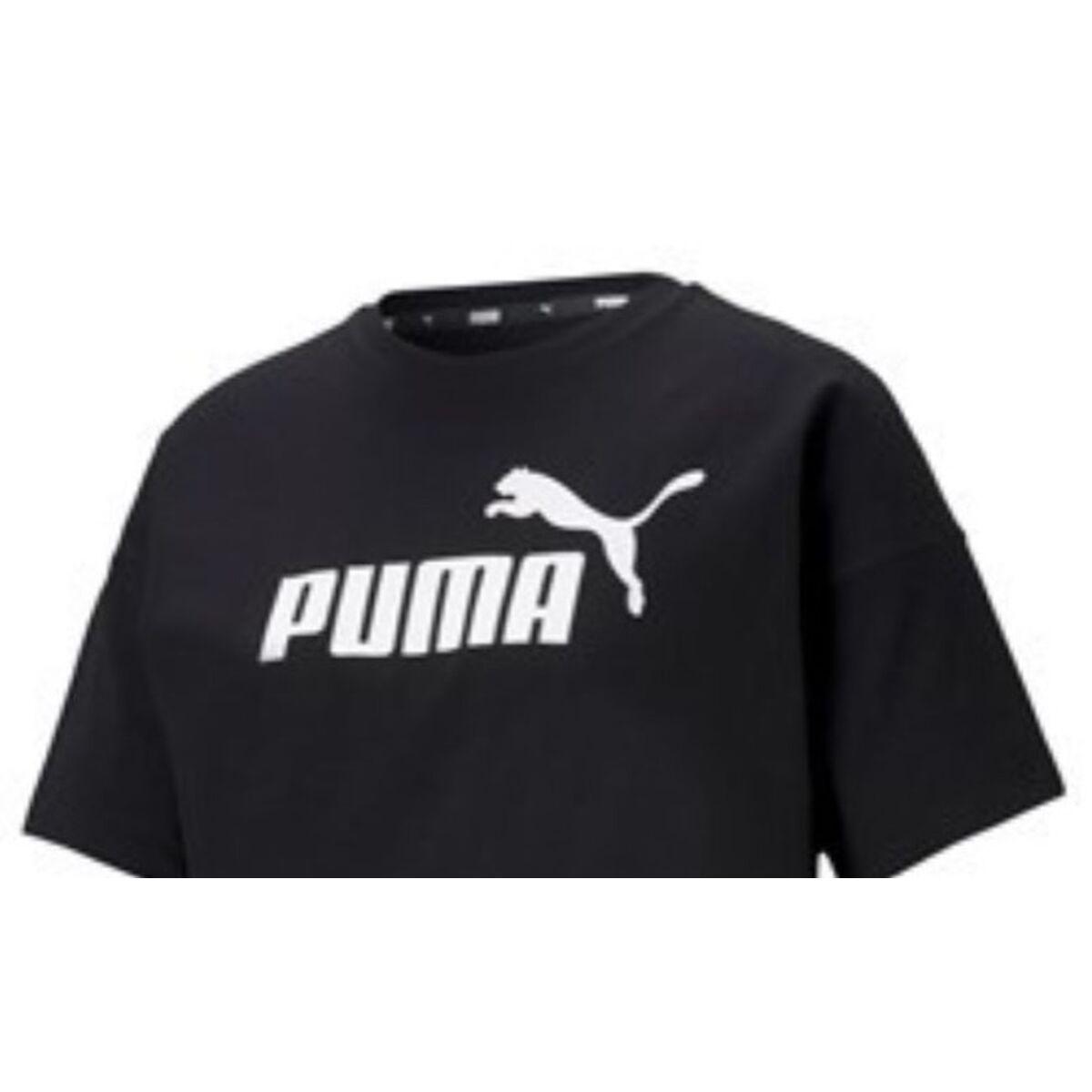 Camiseta de Manga Corta Mujer Puma CROPPED LOGO TEE 586866 01 Negro