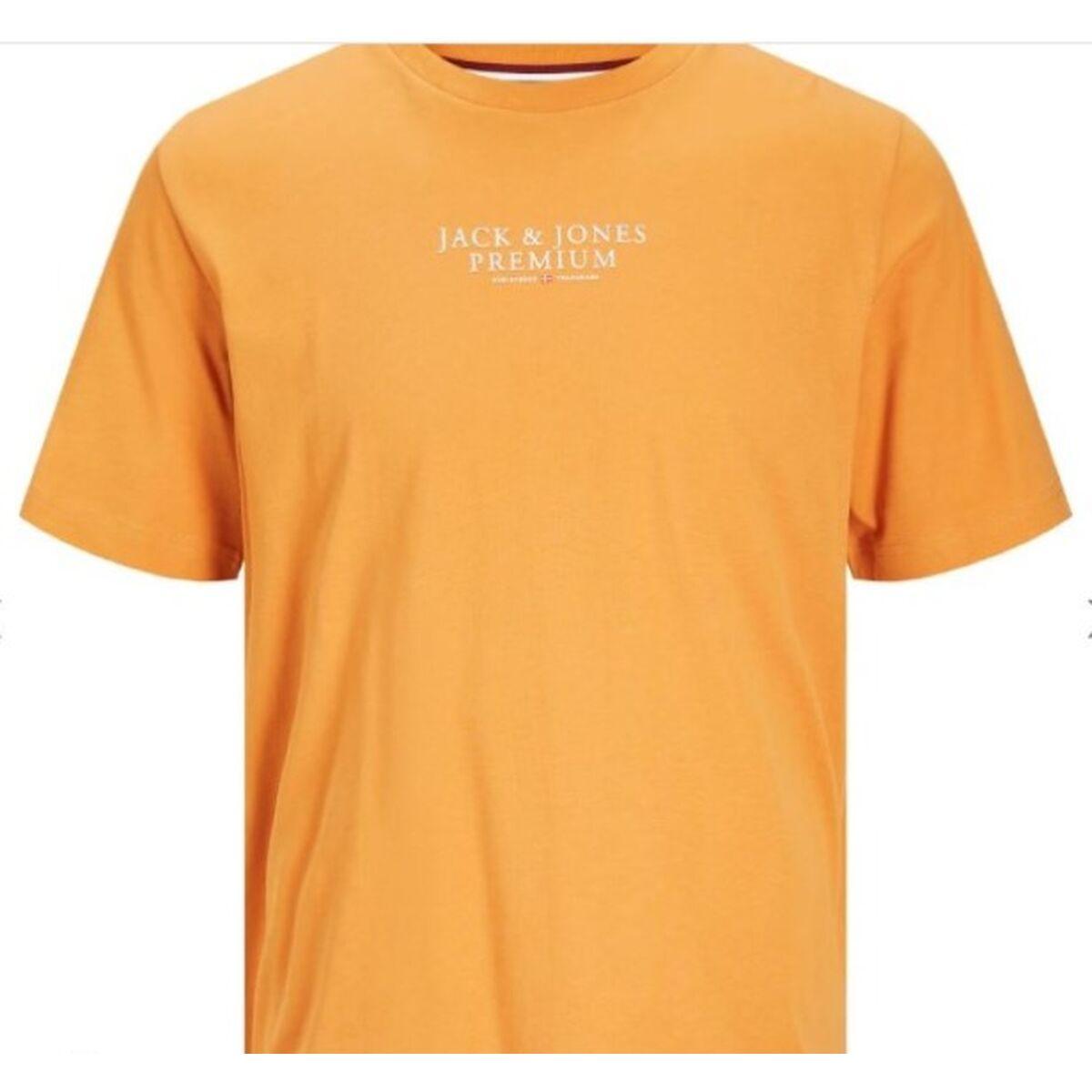 Camiseta Deportiva de Manga Corta Jack & Jones JPRBLUARCHIE SS TEE 12217167 Naranja
