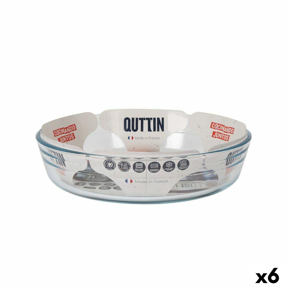 Fuente para Horno Quttin Vidrio 1,7 L ø 23 x 5,3 cm (6 Unidades)